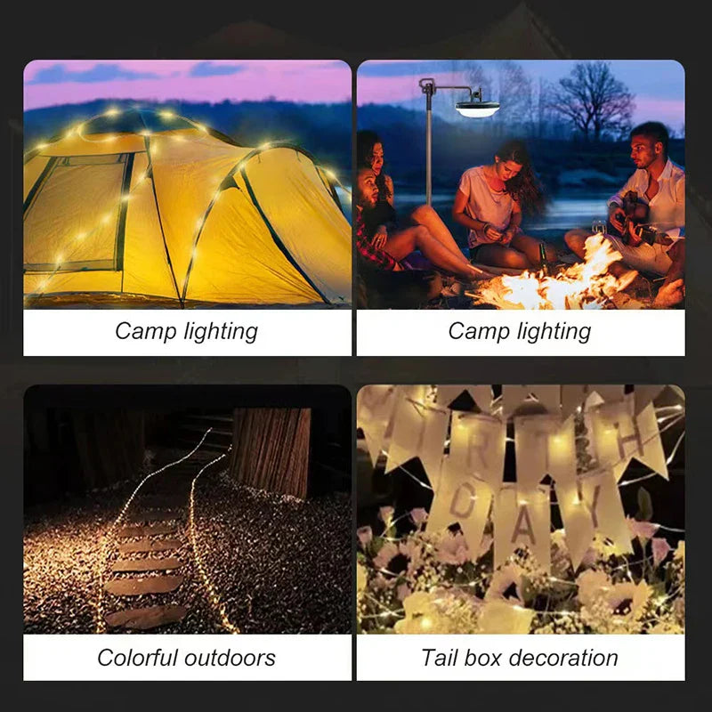Decorbites™ LED-Camping-Lichtstreifen 8 m Länge wasserdicht Außengarten-Dekorlampe