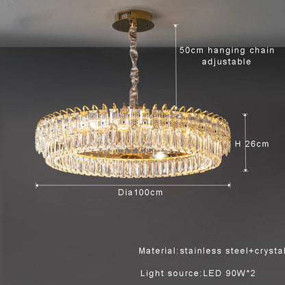 Decorbites™ Doppelkristall-Deckenleuchter: Moderne Luxus-Home-Dekoration für das Wohnzimmer
