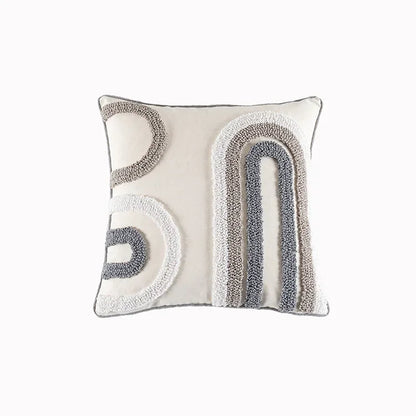 Decorbites™ Geometrisches Tufting-Beige-Graues Kissenbezug Nordischer Stil für Moderne Dekoration