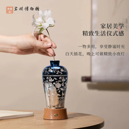 Decorbites™ Liuguang Qingying Vase Nachtleuchte: Elegante dekorative Blumen-Tischlampe