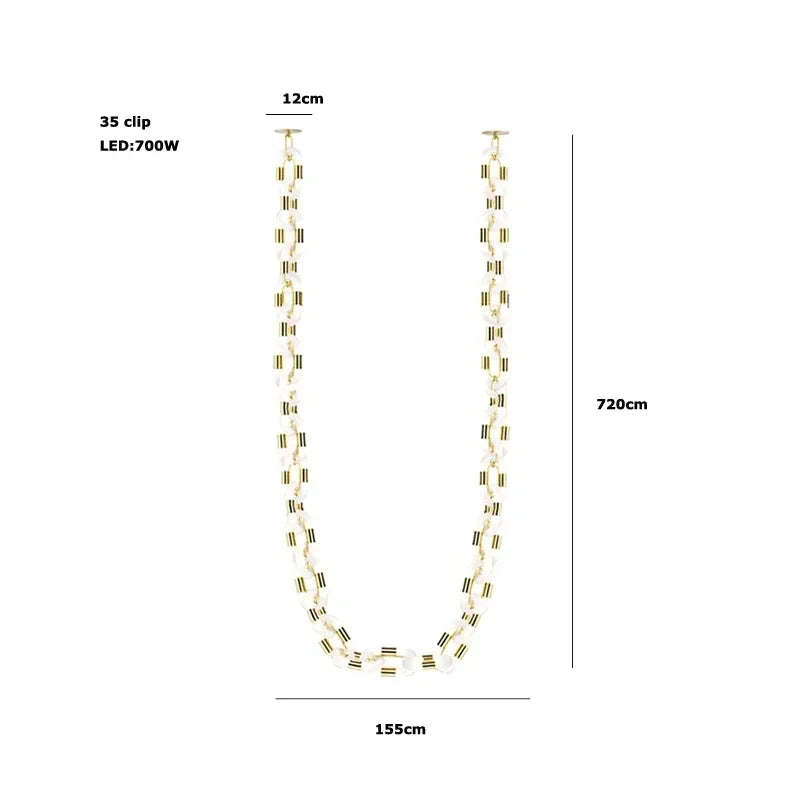 Decorbites™ Kristall-Goldkette-Hängelampe Deckenleuchte für die Hausdekoration