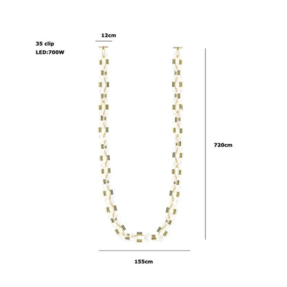 Decorbites™ Kristall-Goldkette-Hängelampe Deckenleuchte für die Hausdekoration