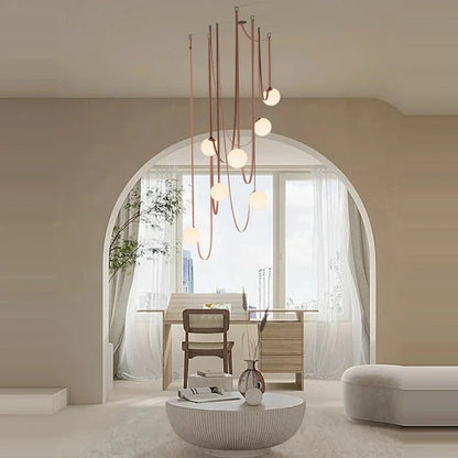 DecorBites™ Glass Ball Pendant Lamp for Loft Living Dining Room, LED Lighting