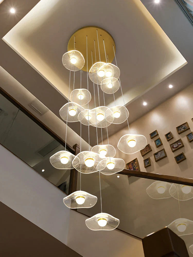 Gold Acrylic LED Pendant Lamp