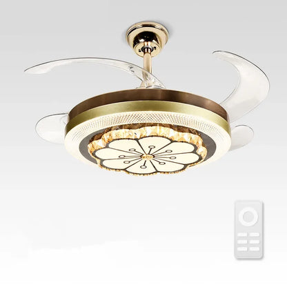Decorbites™ Kristall Unsichtbarer Ventilator-Lampe 42-Zoll Europäischer Wohnzimmer-Deckenventilator-Kronleuchter