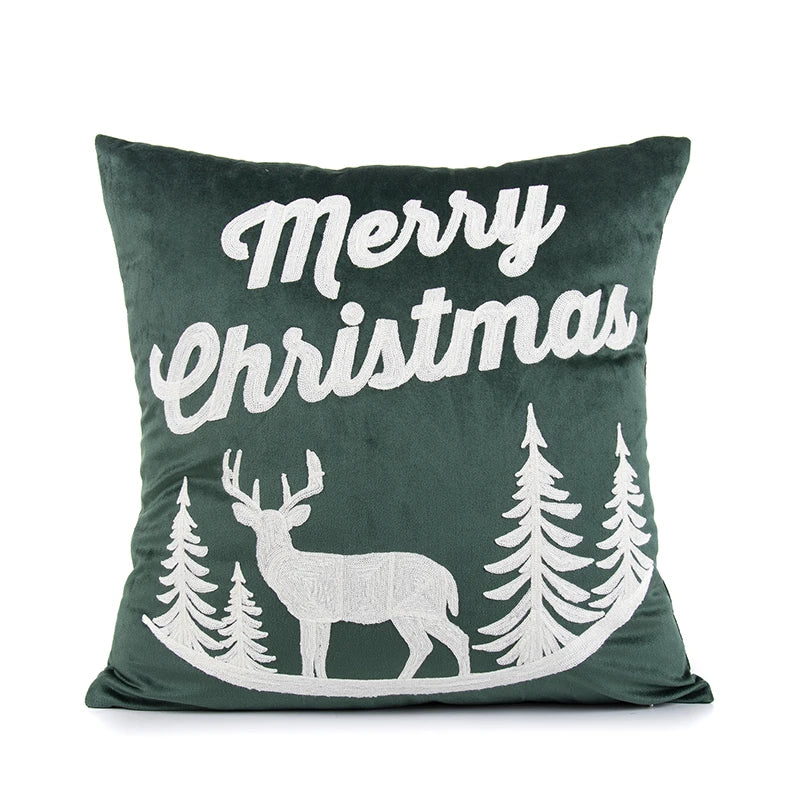 Decorbites™ Besticktes Weihnachtskissenbezug-Set