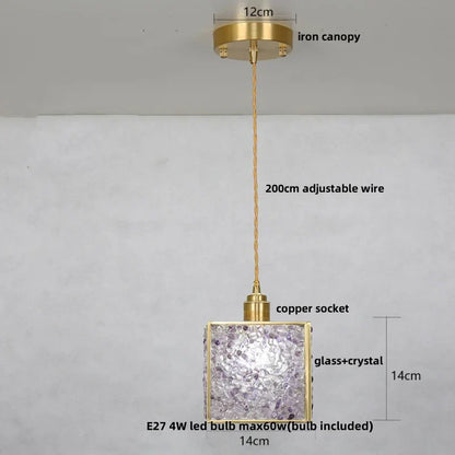 Decorbites™ Glas-Kristall-LED-Hängeleuchte – Verstellbare Luxusarmatur für Küche, Eingangsbereich, Badezimmer
