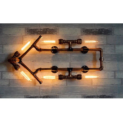Decorbites™ Industrielle Wasserrohr-Wandlampen Eisenrost Retro-Wandleuchte Vintage-Heimbeleuchtung
