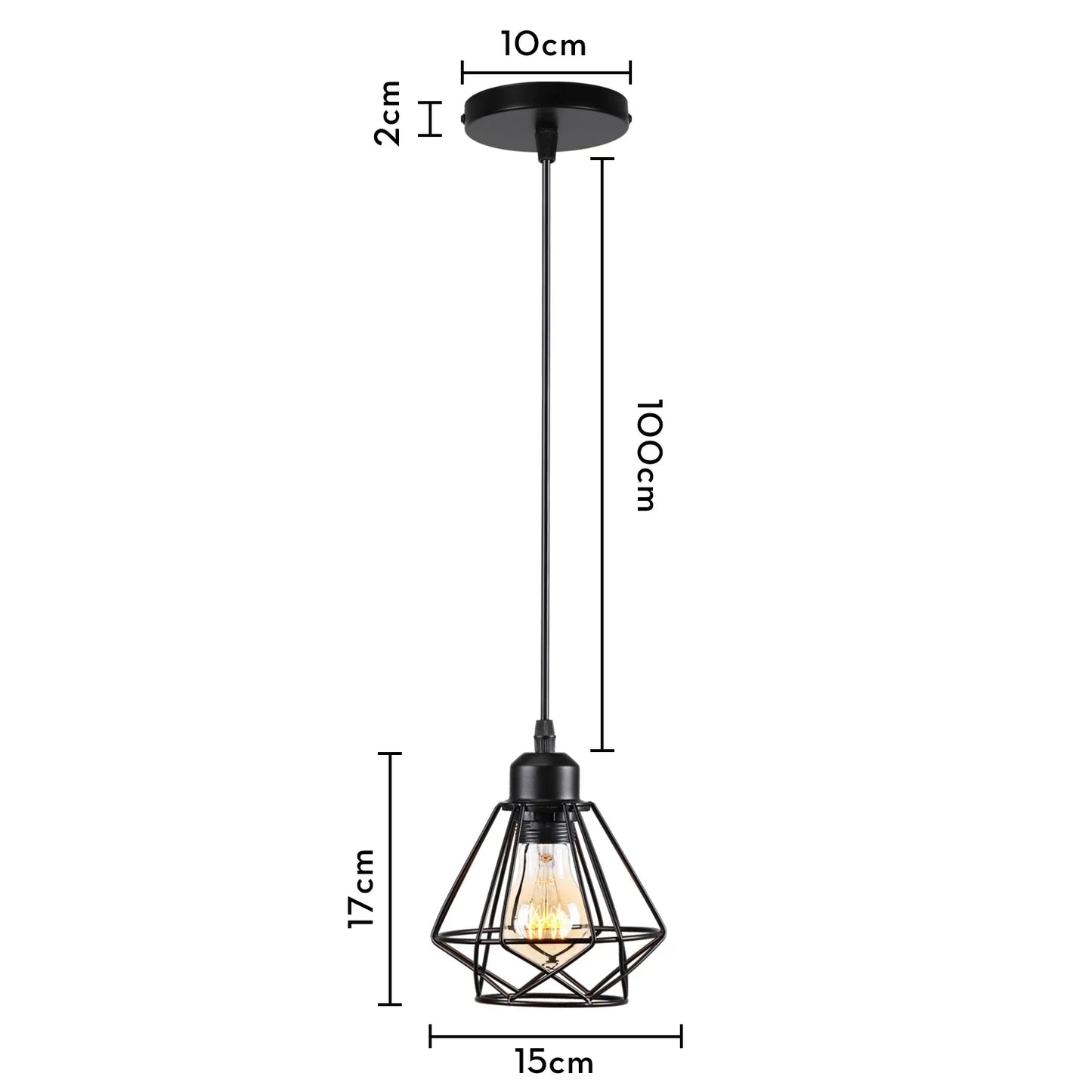 Decorbites™ Industrielles Loft-Pendant-LED-Deckenleuchte für die Dekoration im Wohnzimmer, Küche und Zuhause