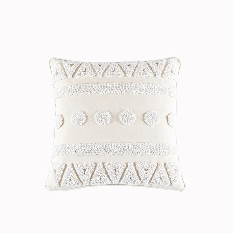 DecorBites™ Geometric Embroidery Cushion Cover with Tassel, Home Decor Pillowcase, Various Sizes