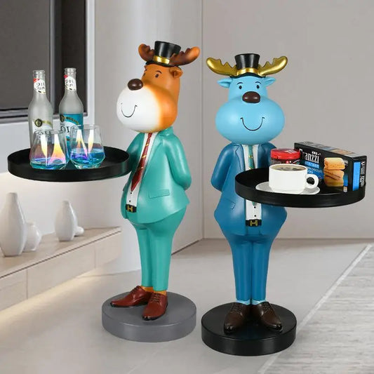 Decorbites™ Reh-Lande-Teller-Ornament: Elegante Wohnraumausstattung für Wohnzimmer, Eingangsbereich oder Einweihungsgeschenk
