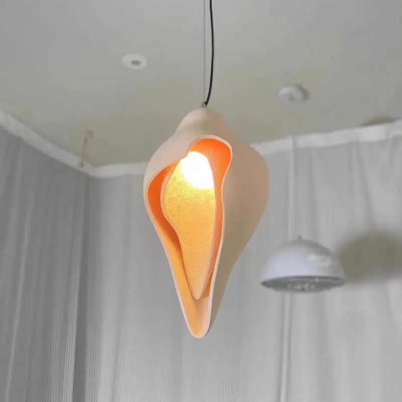 Decorbites™ Gipsmuschel-Hängeleuchte, Wabi-Sabi-Stil für Wohnzimmer, Schlafzimmer und Treppenhaus