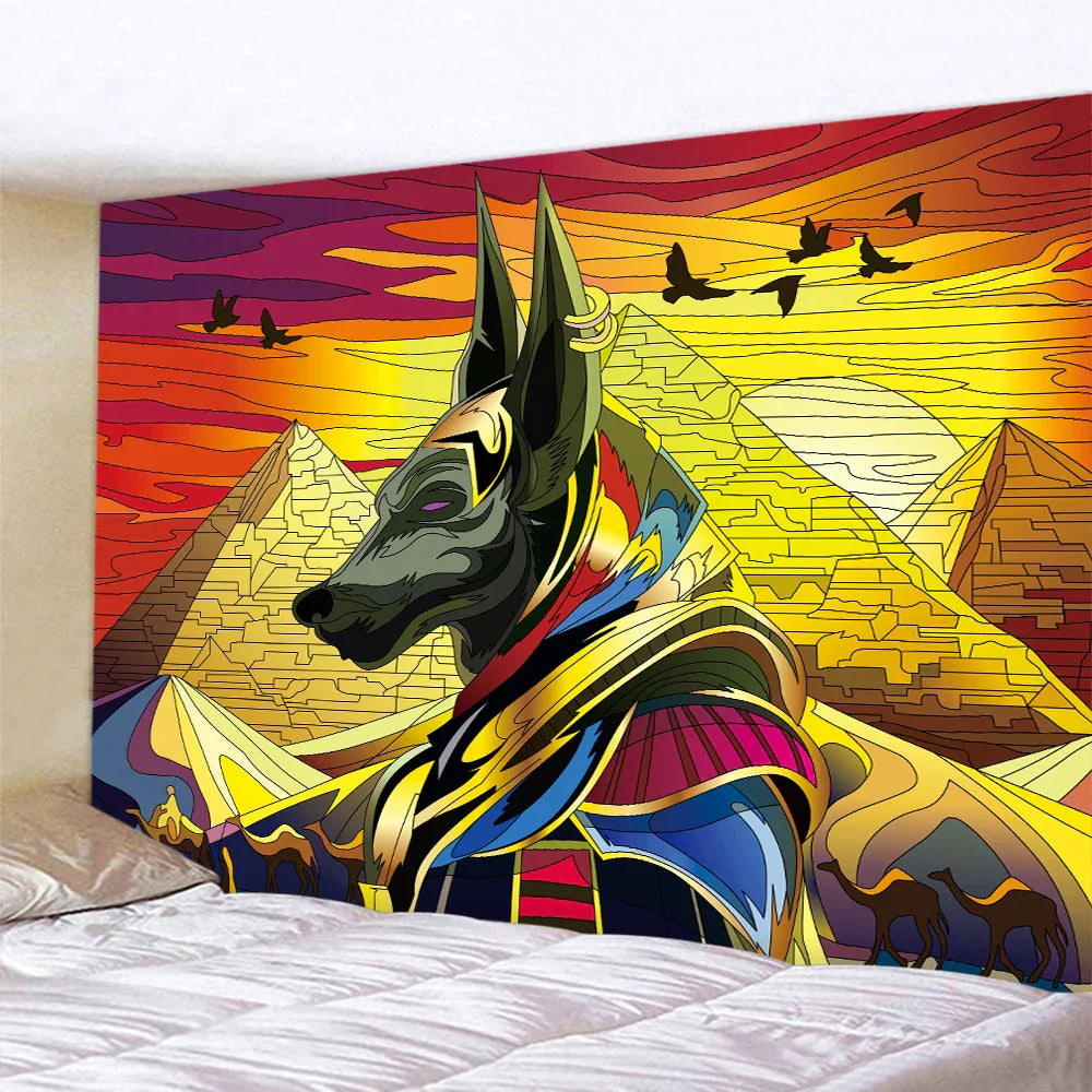 Decorbites™ Ägyptische Psychedelische Wandfriese Wandbehang Hippie Boho Tarot-Dekoration