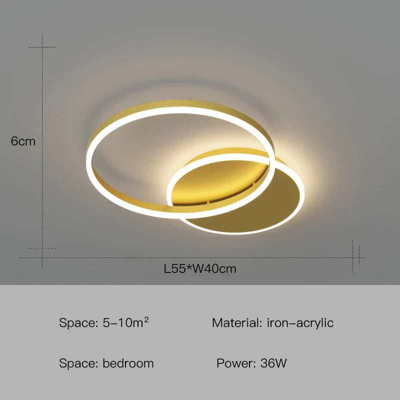 Minimalist Rings LED Pendant