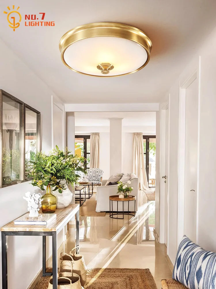 Decorbites™ Gold-Luster Kupferdeckenleuchte LED E14 Minimalistisches modernes Lichtarmatur