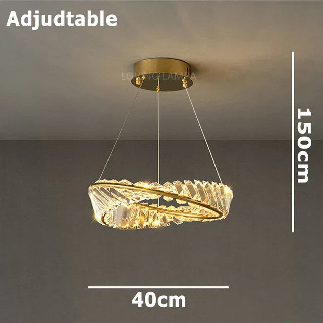 DecorBites™ Crystal Stainless Steel Ceiling Pendant Light for Luxurious Living