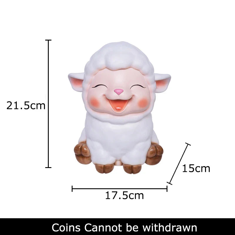 Decorbites™ Kleines Lamm Kinder-Sparbüchse Schweinchen-Sparschwein Ästhetisches Schreibtisch-Dekorationsobjekt Skulptur