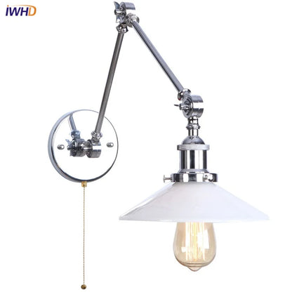 Decorbites™ Industrielles Loft Schwenkarm-LED-Wandleuchte Glas Vintage Spiegel-Lampe