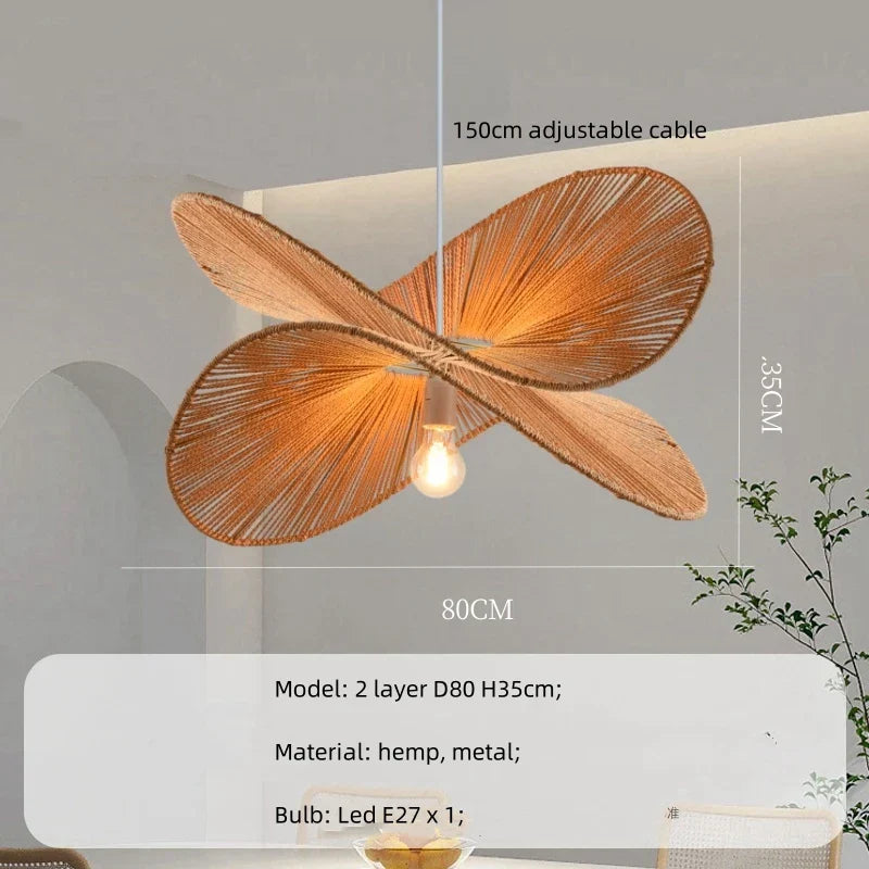 Decorbites™ Hanf-Hängelampen: Wabi Sabi LED-Innenleuchten