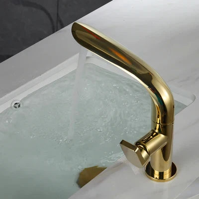Decorbites™ Gebürsteter Goldiges Waschbeckenarmatur - Messing Einhebel-Badmischtap