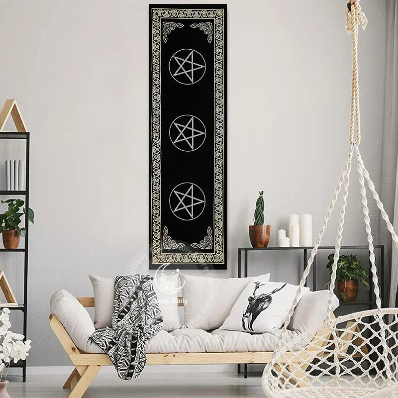 Decorbites™ Indisches Drei-Pentagramm-Wandbehang für Boho-Zimmerdekoration
