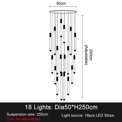 DecorBites™ Elegant LED Chandelier for Staircase & Living Room Décor