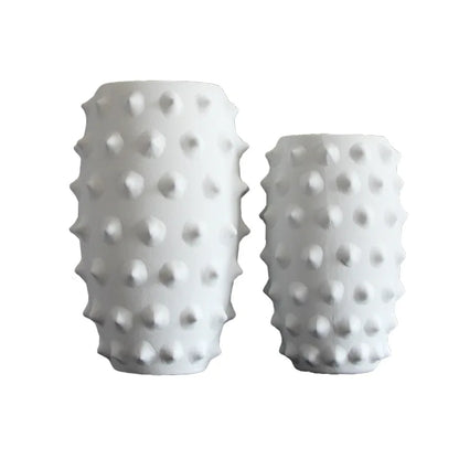 DecorBites™ Black Ceramic Flower Vase Sea Cucumber Pineapple Design Unique Home Decor