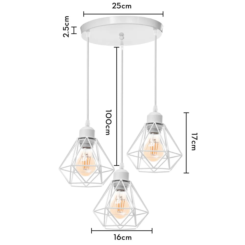 DecorBites™ Iron Frame Pendant Chandelier for Modern Indoor Lighting