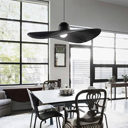 Decorbites™ Design-Stoff-Hut-Leuchter, Weiß & Schwarz LED-Pendant-Lampe für das Wohnzimmer