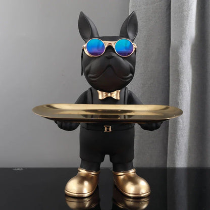 Decorbites™ Französische Bulldogge-Skulptur: Abstrakte Figur & Schlüsselhalter-Ornament