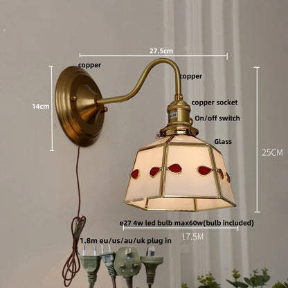 Decorbites™ Glas Messing Wandleuchte LED-Leuchtenarmatur für Esszimmer Wohnzimmer Badezimmer Spiegel
