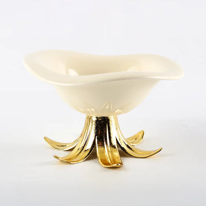 Decorbites™ Goldene Äste Keramik Obstteller Tablett Schüssel Heimdekoration Zubehör