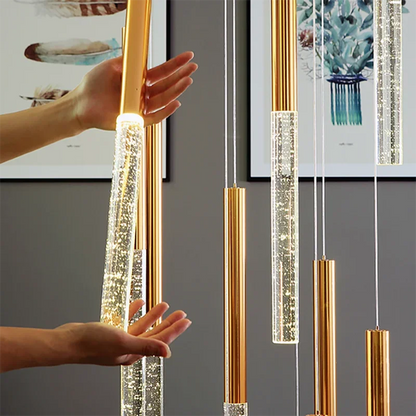 Decorbites™ Kristall-Gold-Lüster für Wohnzimmer, Treppenhaus, Küche – Modernes nordisches Design