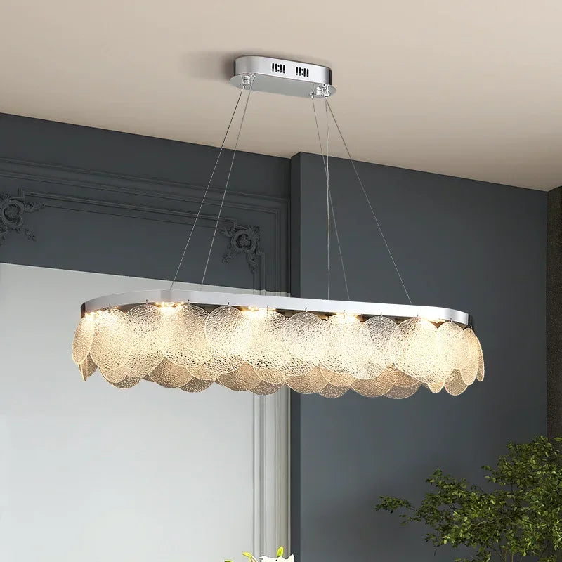 Decorbites™ Glasleuchter LED-Deckenleuchte | Modernes Metallkunstwerk | Dekoration für Innenräume Wohnzimmer Küche