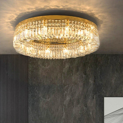 Decorbites™ Kristall-Gold-Deckenleuchte für Esszimmer, LED-Kronleuchter zur Dekoration des Wohnzimmers
