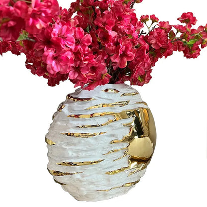 Decorbites™ Goldene Keramikvase für Hochzeit und Heimdekoration