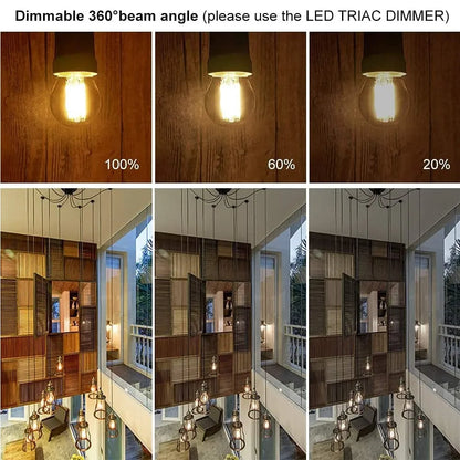 Decorbites™ LED-Filamentlampe Klarer Glas T16 A19 ST64 Dimmbare Vintage-Lampe