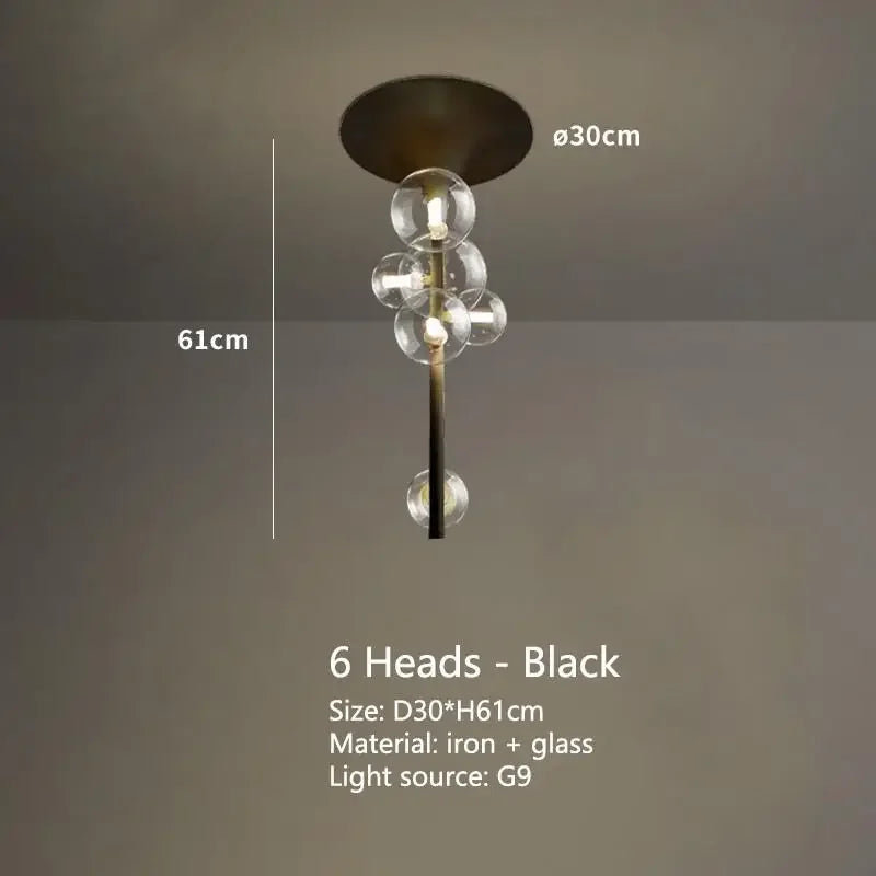 Decorbites™ LED-Blase-Leuchter aus klarem Glas-Kugeln als Hängeleuchte für Esszimmer & Bar