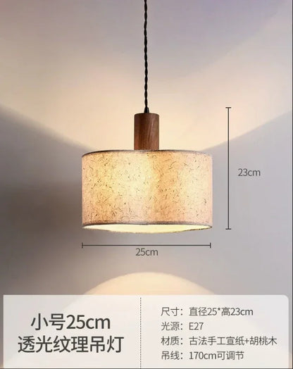 Decorbites™ Sahne Wabi-sabi Kronleuchter Lampe Retro Japanischer Stil Schlafzimmer Dekor Beleuchtung