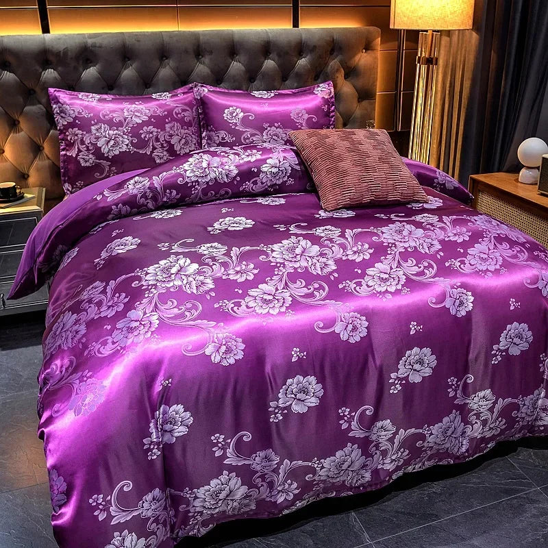 Decorbites™ Jacquard-Luxus-Bettwäsche-Set - King-Size-Daunenbettdecke & Bettdecken - Hochwertige Heimtextilien