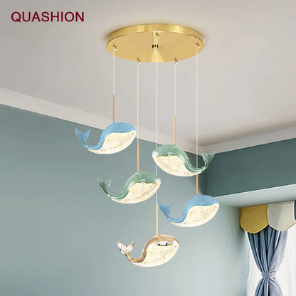 Decorbites™ Delfin-Leuchter: Moderne Luxus-Pendelleuchte für Wohnzimmer und Kinderzimmer