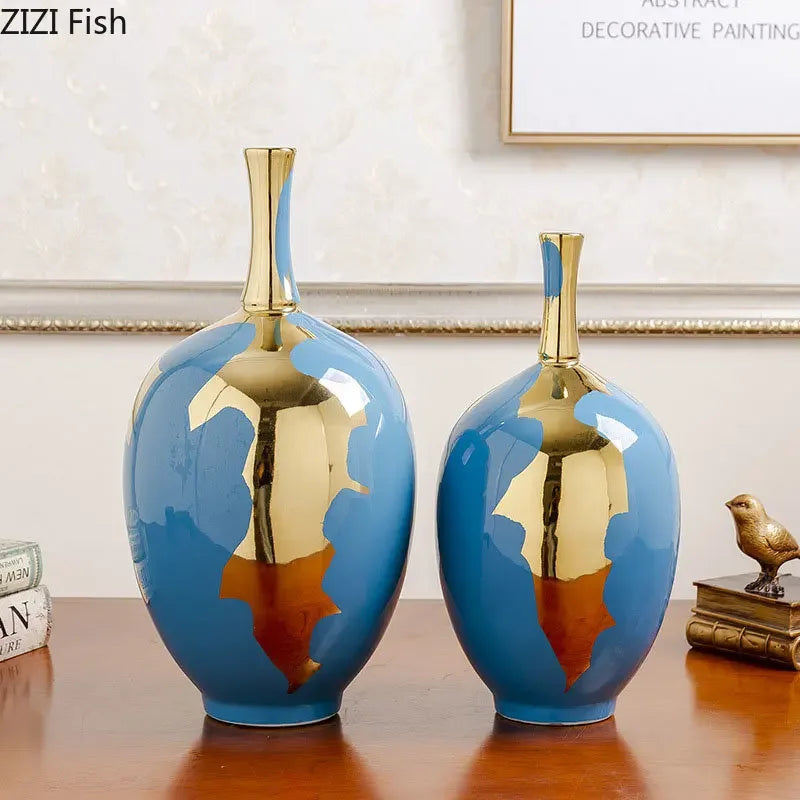 Gold Modern Ceramic Vase