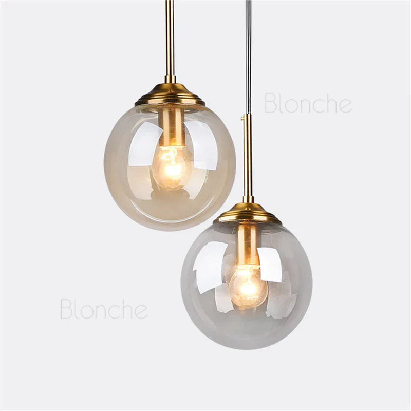 Decorbites™ Glas-Kugelleuchten - 15 cm moderne goldene Hängeleuchten für die Hausdekoration
