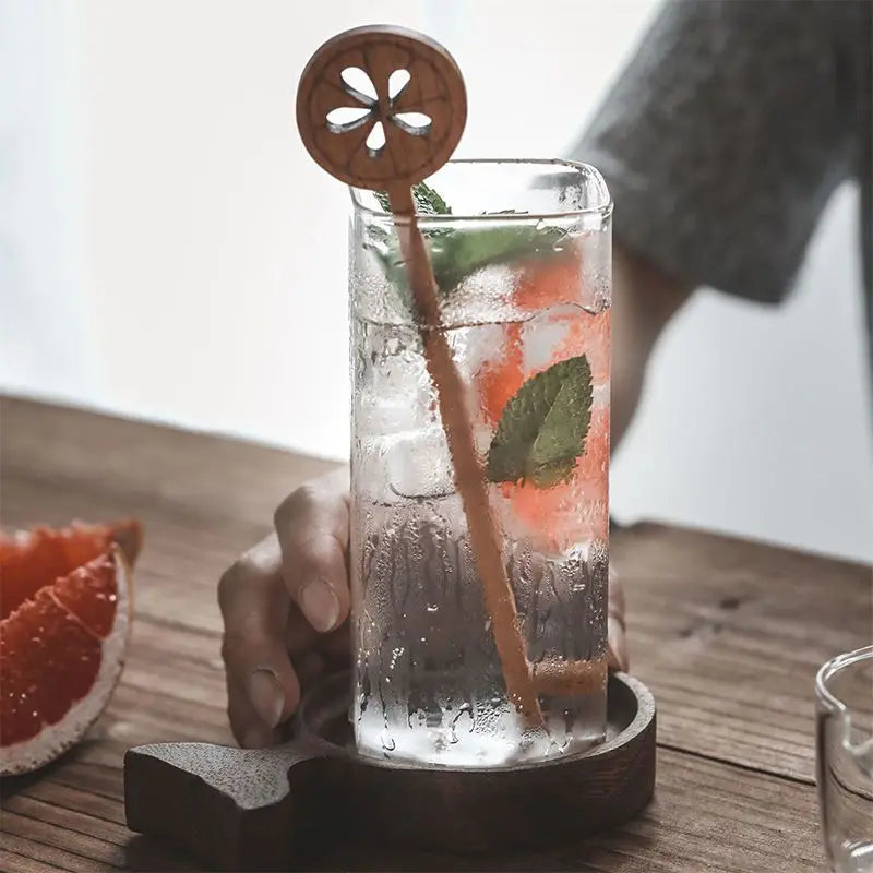Decorbites™ Kreatives Quadratisches Glas-Kaltgetränke-Becher – Große Kapazität für Eiskaffee und Milchtee