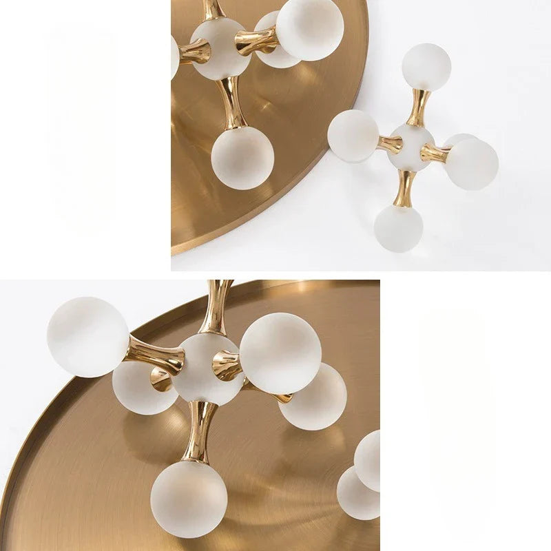 DecorBites™ Crystal Ball Molecule Geometric Metal Ornament Home Decor