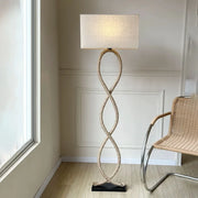 Rattan Fabric Floor Lamp