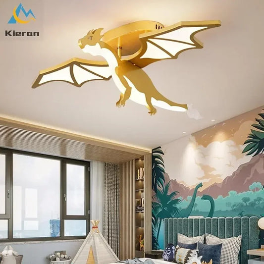 Decorbites™ Goldener Drache LED-Deckenleuchte für Schlafzimmer, Arbeitszimmer und Restaurant