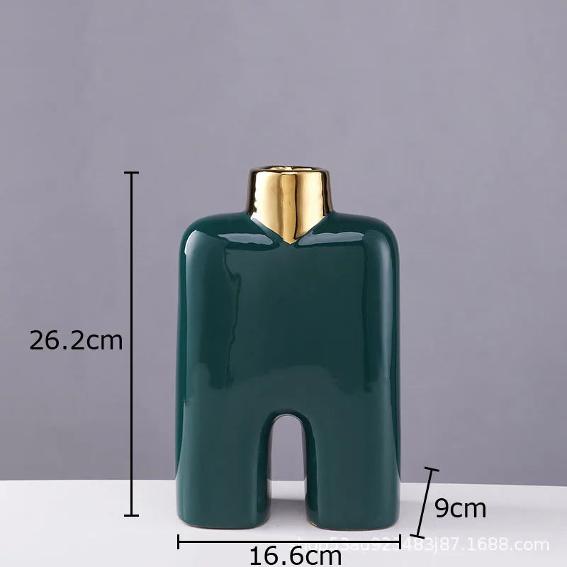 Gold Ceramic Desk Vase
