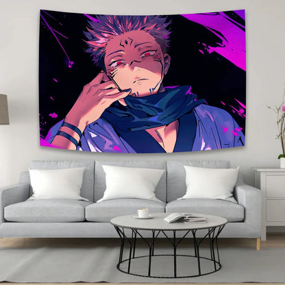 Decorbites™ Jujutsu Kaisen Anime-Wandteppich - 90x150 cm Ästhetische Raumdekoration & Wandkunst