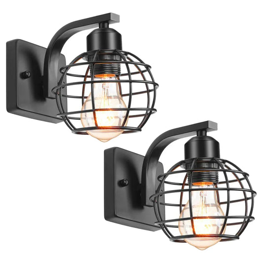 Decorbites™ Industrielles Vintage LED Wandlicht Eisenkäfig Applike Innenbeleuchtung